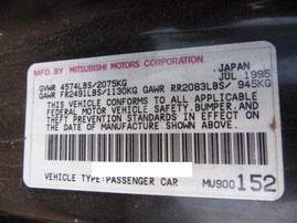 1996 MITSUBISHI 3000GT VR-4 BLACK 3.0L MT 4WD 173835